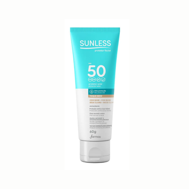 Protetor Solar Farmax Sunless Fps 50 Facial Com Base 60g - 30001321