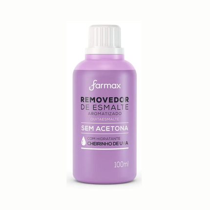 Removedor Esmalte Vit.E Farmax Uva 100ml Com 01 Unidade - 30000688
