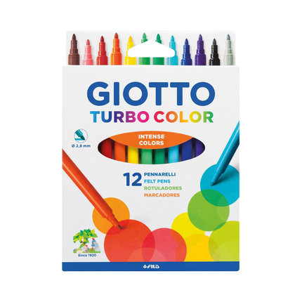 Caneta Giotto Turbo Color 12 Cores Com 01 Unidade - 071400BR