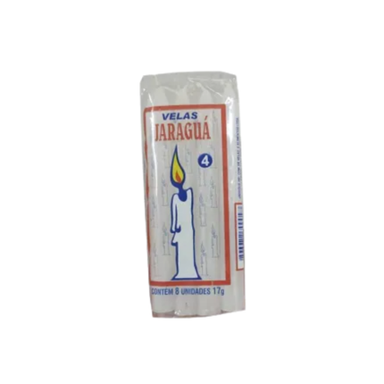 Vela Jaragua Branca N-04 17GM Pacote Com 08 Unidades