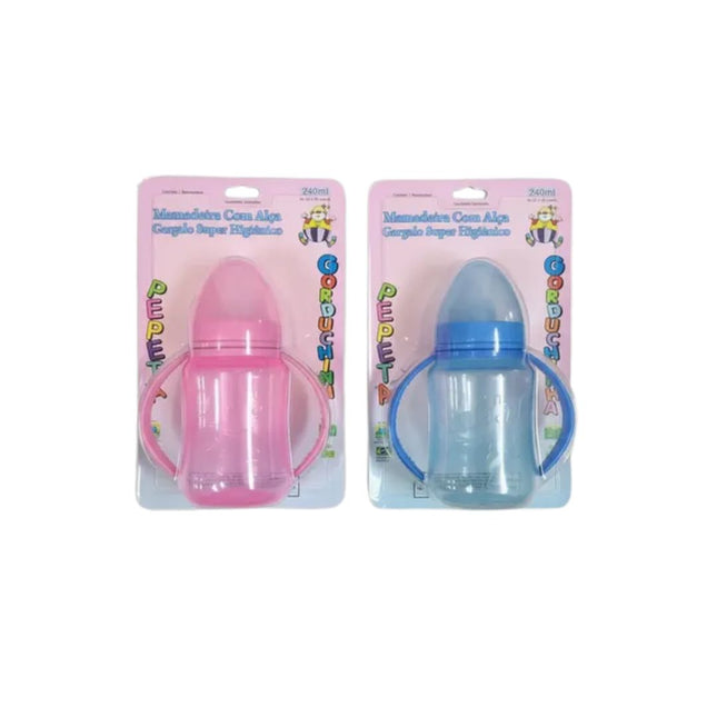 Mamadeira Pepeta Gorduchinha Color Com Alca 240ml - 4599