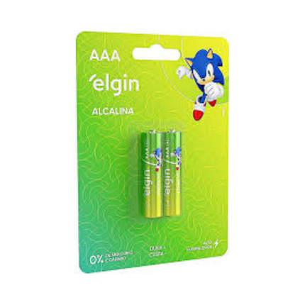 Pilha Elgin Alcalina AAA Blister Com 02 Unidades Pcs - ELE000000082154