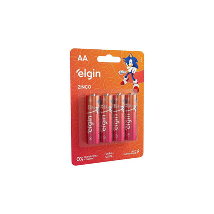 Pilha Elgin Zinco Carvão AA R06 Blister Com 04 Peças - Ele000000082184