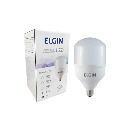 Lampada LED Alta Potencia Elgin 30W Biv Cor Branca - 48LSB30FLD20