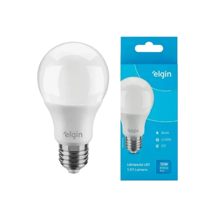 Lampada Elgin LED 15W Bivolt Cor Branca - 48BLED2F15Y1