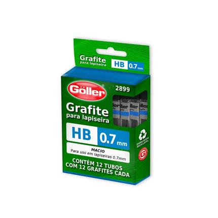 Grafite Goller 0.7mm Com 12 Unidades - 2899