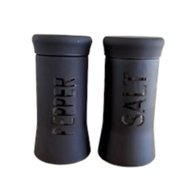 Saleiro/Pimenteiro Vidro Nero Com 02 Unidades Pcs - SLRO026