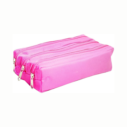 Estojo Escolar Dac Basic Triplo 3 Ziperes E Tecido Pink - 084PI