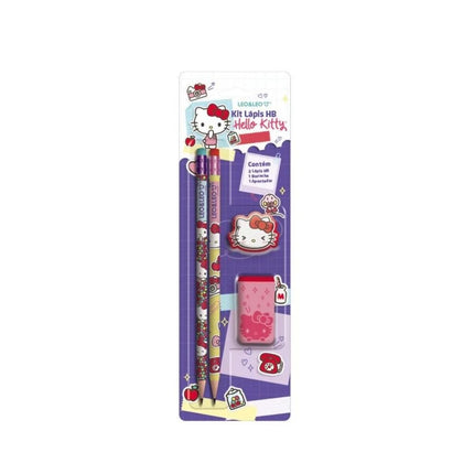 Kit Lapis HB Hello Kitty 2 Lapis/Apontador/Borracha Leo & Leo - 71622