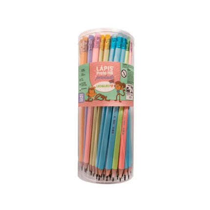 Lapis Grafite Leo & Leo Perolado Com Borracha Pote Com 72 Unidades - 72175