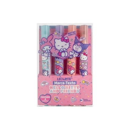 Marcador De Texto Hello Kitty 4 Cores Leo & Leo - 10148