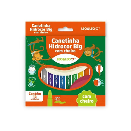 Caneta Hidrografica Com Cheiro Com 12 Unidades - 10620
