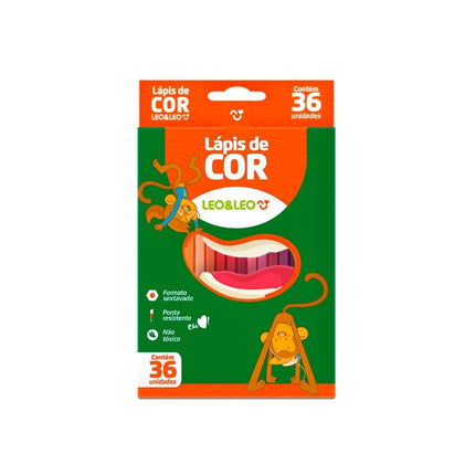 Lapis De Cor Leo E Leo Sextavado 36 Cores Flex Com 01 Unidade - 4482
