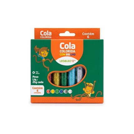Cola Leo Gliter 25gr 06 Cores - 4367