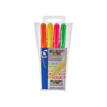 Caneta Hidrografica Pilot Lumi Color 200-SL Jogo Com 04 Unidades Cores - 1440002JG00400
