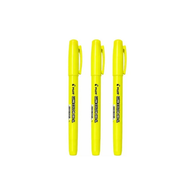 Marcador Pilot Lumi Color 200-SL Cor Amarelo Com 03 Unidades - 1482004SM24AMA