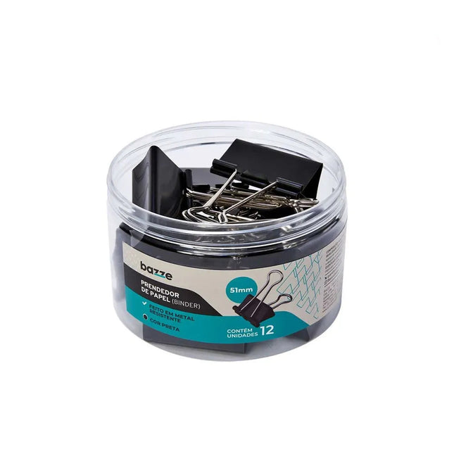 Prendedor Papel Bazze 51mm Pacote Com 12 Peças Summit - 618975