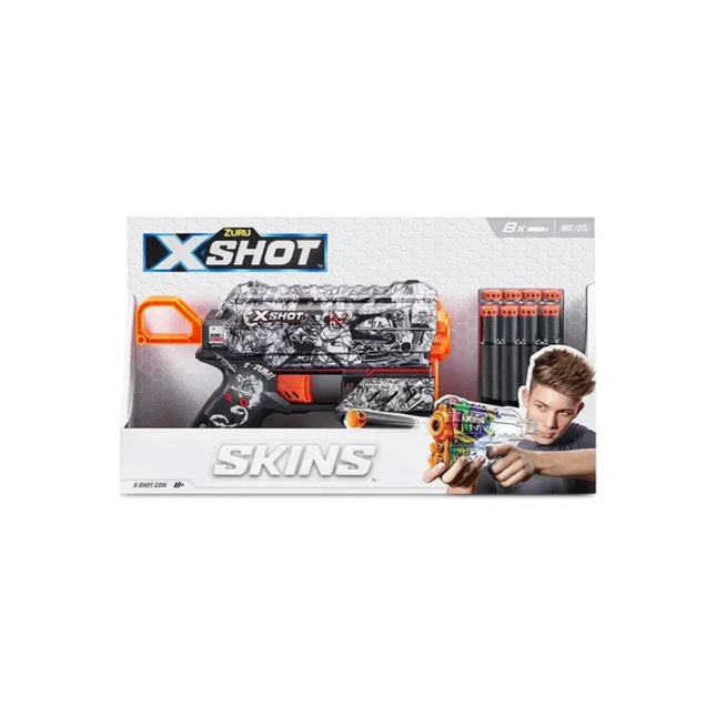 Lancador Dardos X-Shot Skins Flux Com 08 Unidades Dardos Candide - 5613