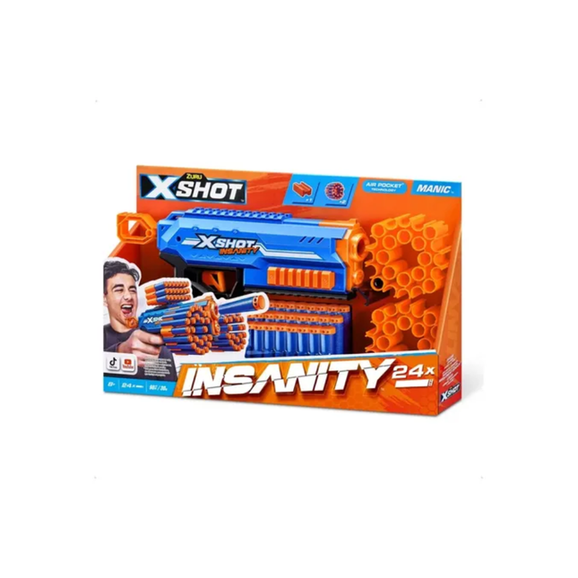 Lancador Candide Xshot Insanity Maniac Pistol Com 24 Unidades Dardos - 5640