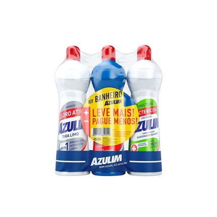 Kit Banheiro Azulim 500ml Com 03 Unidades Pcs - 51223
