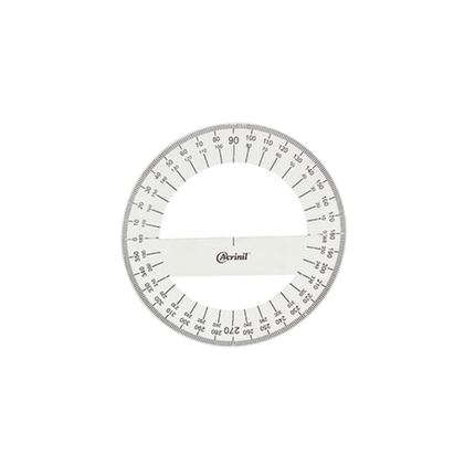 Transferidor Acrinil 360 Graus Cristal Com 01 Unidade - 3600
