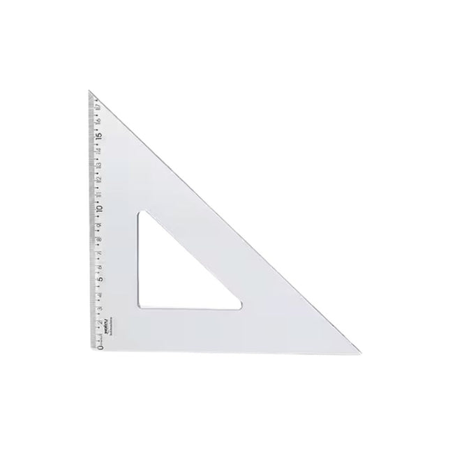 Esquadro 45° Acrinil 26cm Cristal Com 01 Unidade - 1580