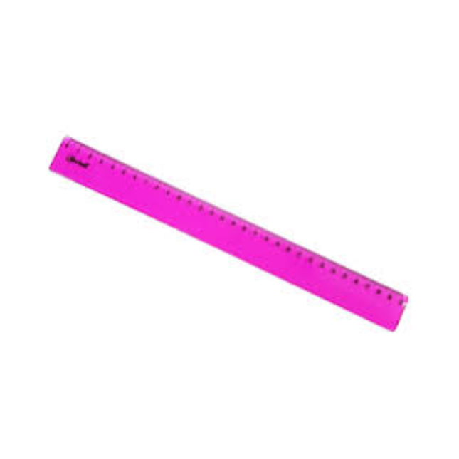 Regua Acrinil 30cm Premium Cor Rosa - P3098
