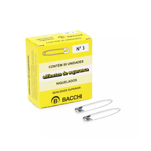 Alfinete Bacchi Seguranca NIQ.N-03 Com 50 Unidades