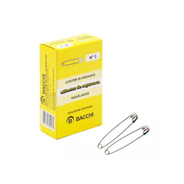 Alfinete Bacchi Seguranca NIQ.N-05 Com 50 Unidades