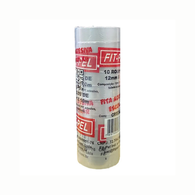Fita Adesiva Fit-Pel 12X10 TR Com 10 Unidades