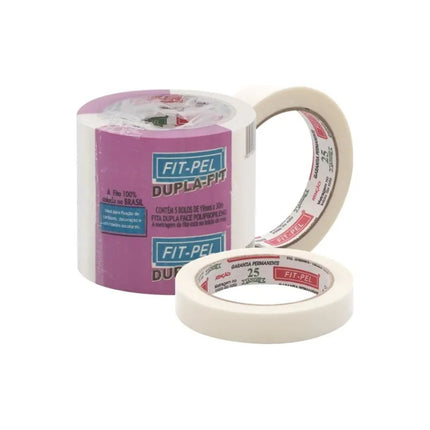Fita Dupla Face Fit-Pel PP 19X30 Pacote Com 05 Unidades