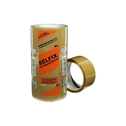 Fita P V C Selfix 45X40 Marrom Pacote Com 04 Unidades