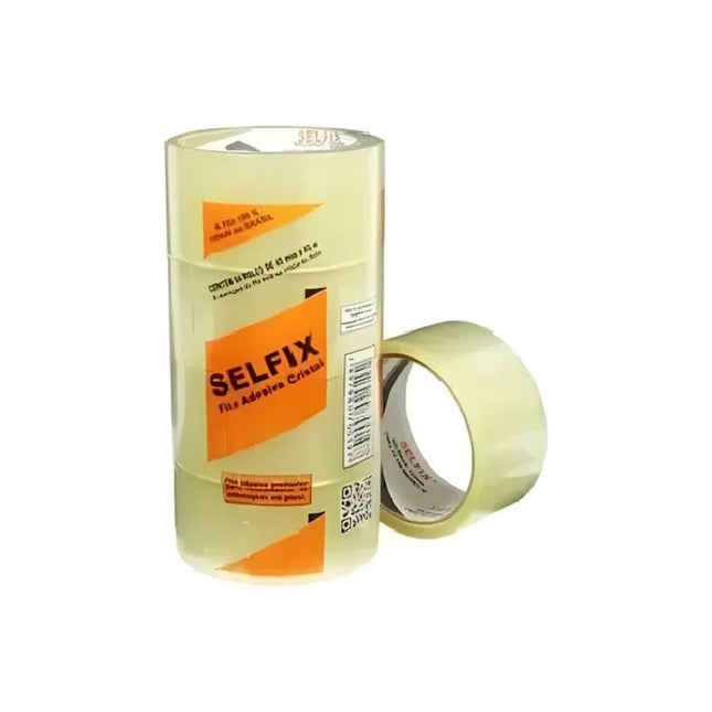 Fita P V C Selfix 45X40 Cristal Pacote Com 04 Unidades