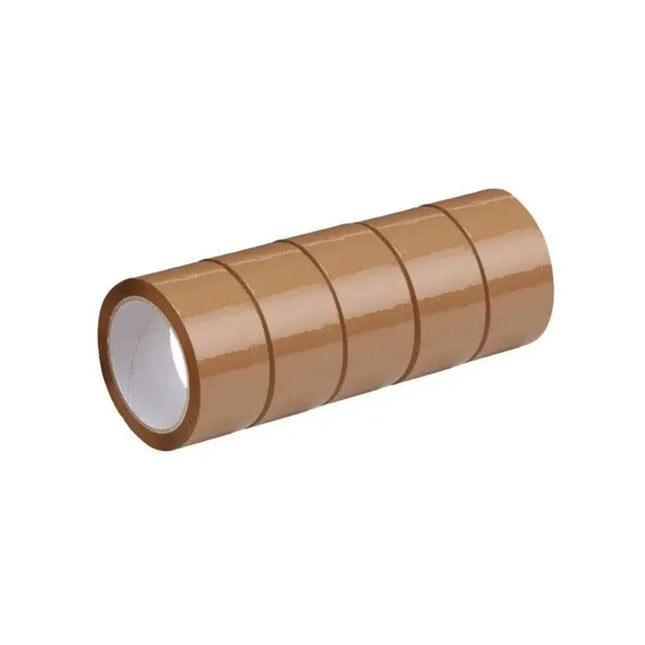 Fita P V C Self Adhesive Tape 48X45 Marrom Pacote Com 05 Unidades