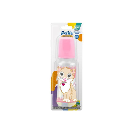 Mamadeira Petita Cint Silicone Cherie 240ml Cor Rosa - 7120
