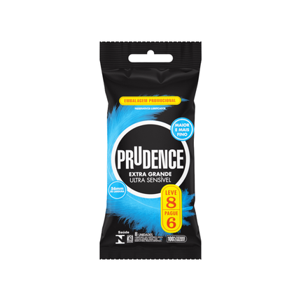 Preservativo Prudence Extra Grande Ultra Sensivel L8 P6 - 4013