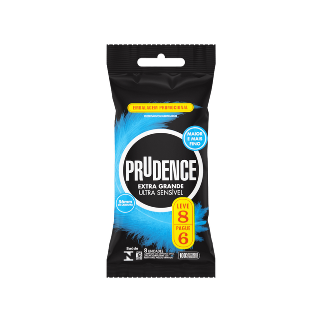 Preservativo Prudence Extra Grande Ultra Sensivel L8 P6 - 4013