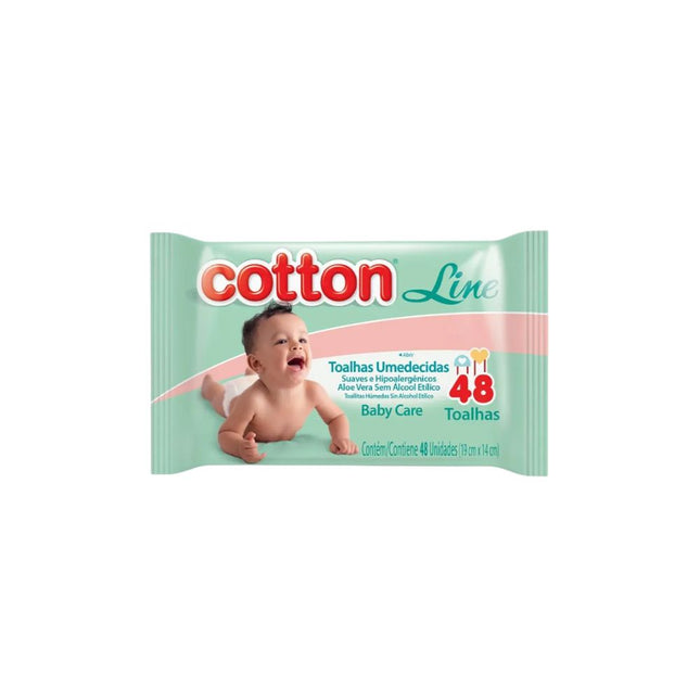 Toalha Umedecida Higie Topp Cotton Com 48 Unidades - 008736