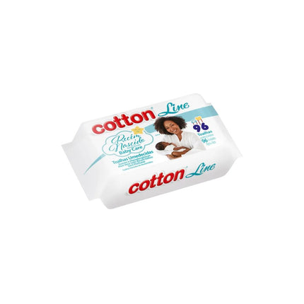 Toalha Umedecida Recém-Nascido Higie Topp Cotton Line Com 96 Unidades