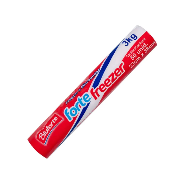 Saco Freezer Bompack Bluforte Tamanho 23X38cm Com 50 Unidades - 21230