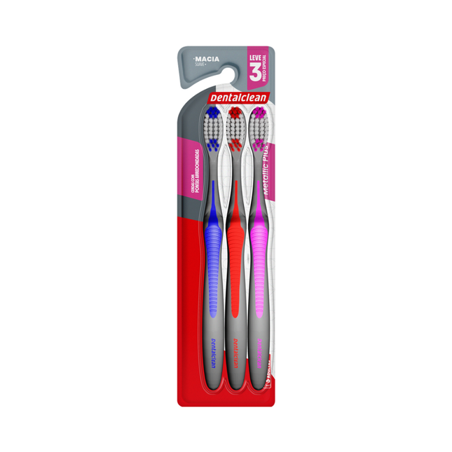 Escova Dentalclean Metallic Plus Macia L3P2 - 0102110001