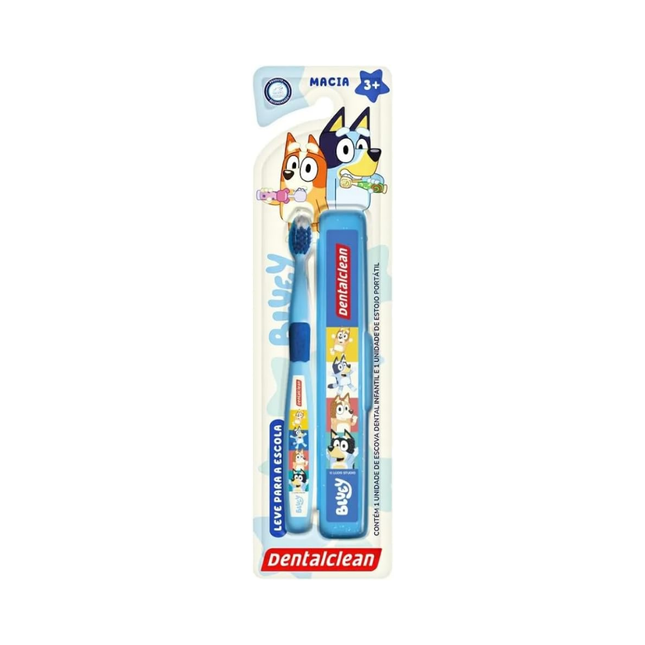 Escova Dentalclean Infantil Macia Com Estojo Bluey - 104180001