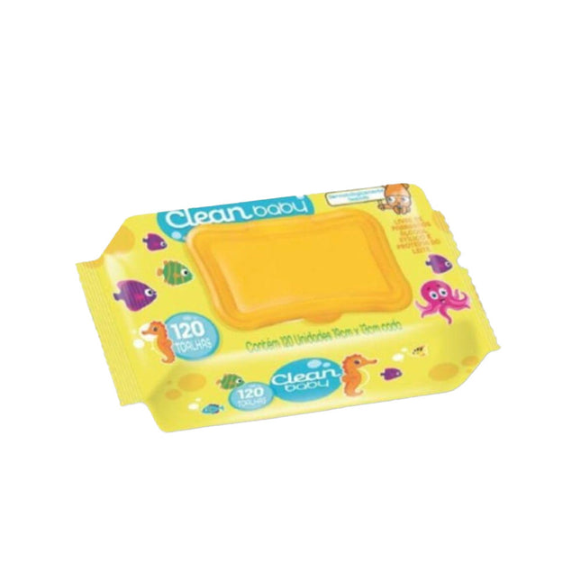 Toalha Umedecida Clean Baby 19x13cm Pacote Com 120 Unidades
