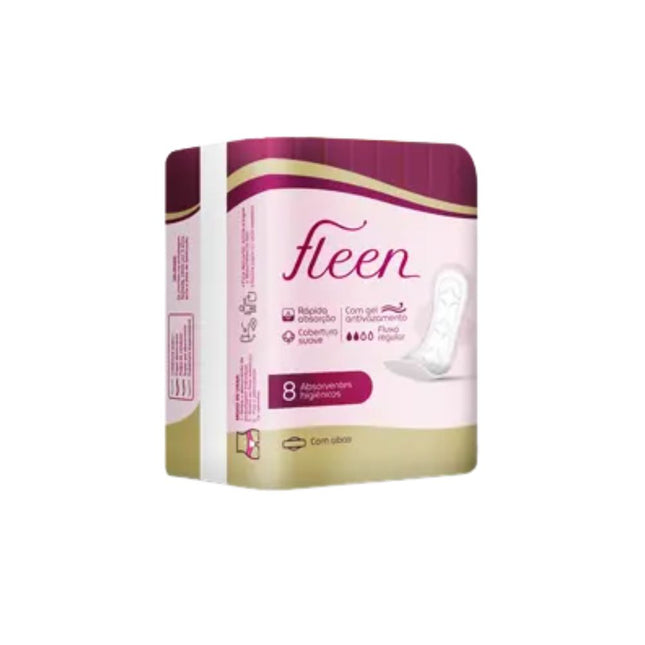 Absorvente Fleen Com Abas Com 08 Unidades - 12004