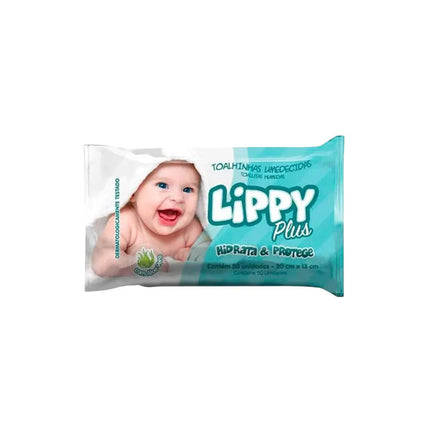 Toalhinha Umedecida Lippy Plus Com 50 Unidades - 621001