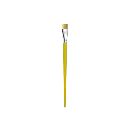 Pincel Castelo Chato Cabo Longo Amarelo Com 01 Unidade - 520-16