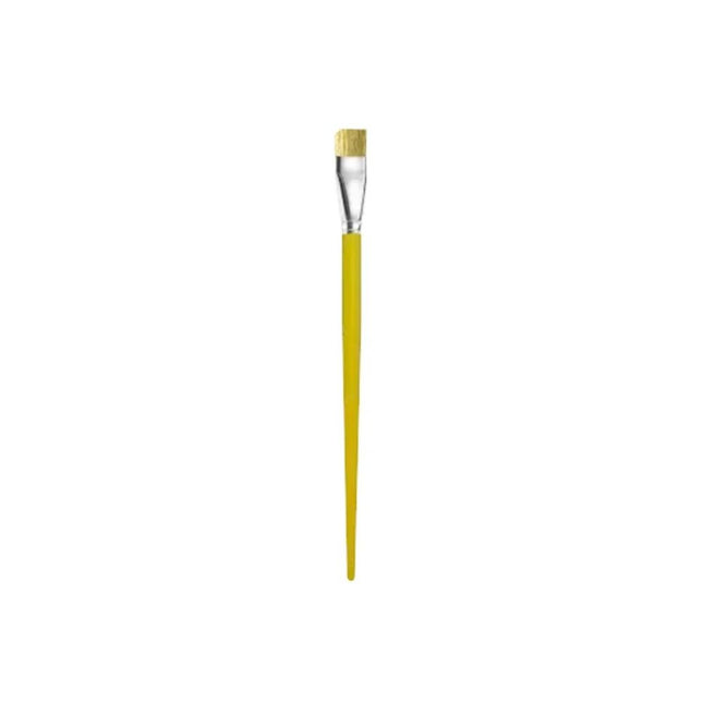 Pincel Castelo Chato Cabo Longo Amarelo Com 01 Unidade - 520-20