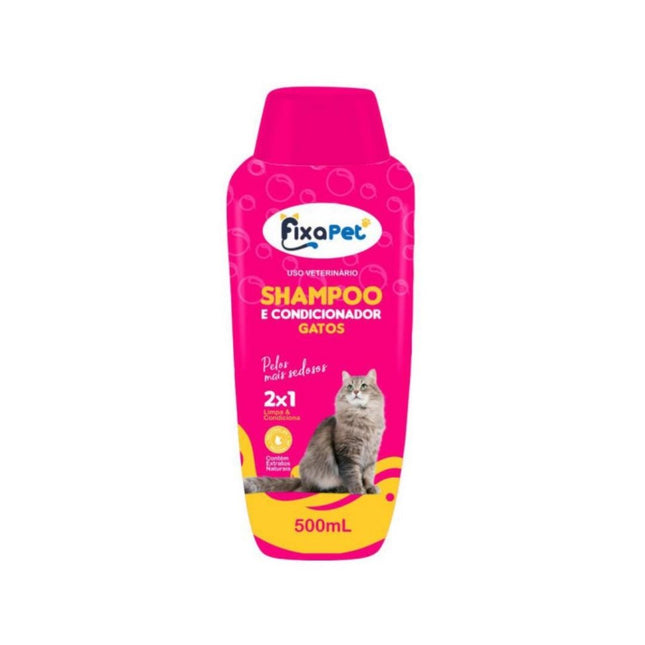 Shampoo 2X1 Gato Fixa Pet 500ml - 10485