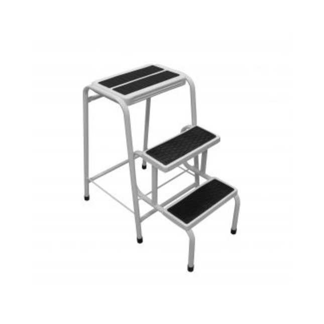 Banqueta Escada Leve Forte Acomix Branco - 10500