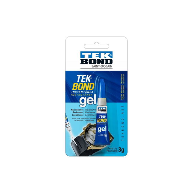 Super Cola Gel Tekbond 3g Com 01 Unidade - 10611001102